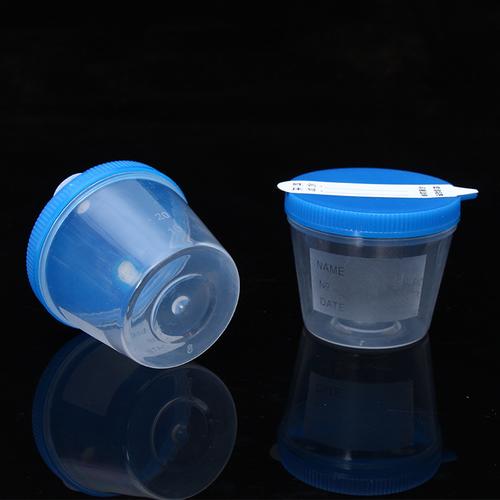 厂家销售一次性使用塑料尿杯手掀盖尿杯40ml标签式
